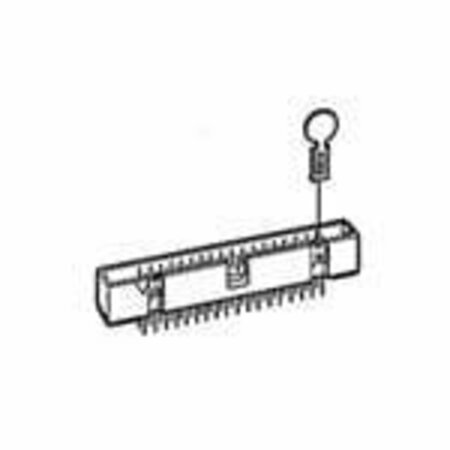 FCI Board Connector, 26 Contact(S), 2 Row(S), Male, Straight, 0.1 Inch Pitch, Solder Terminal, Guide 66506-013LF